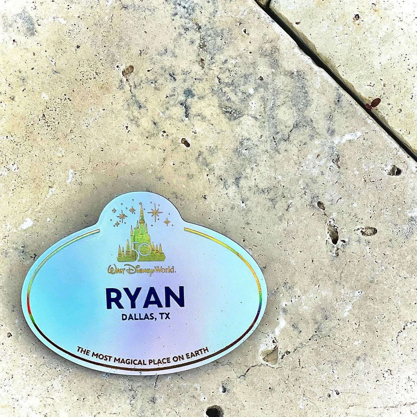 Ryan Tiffin Walt Disney World Cast Member name tag