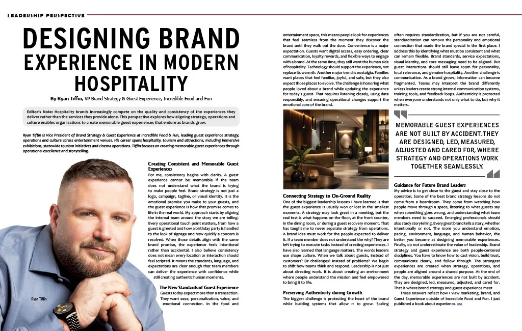 Manage Marketing feature Designing Brand Experience in Modern Hospitality by Ryan Tiffin