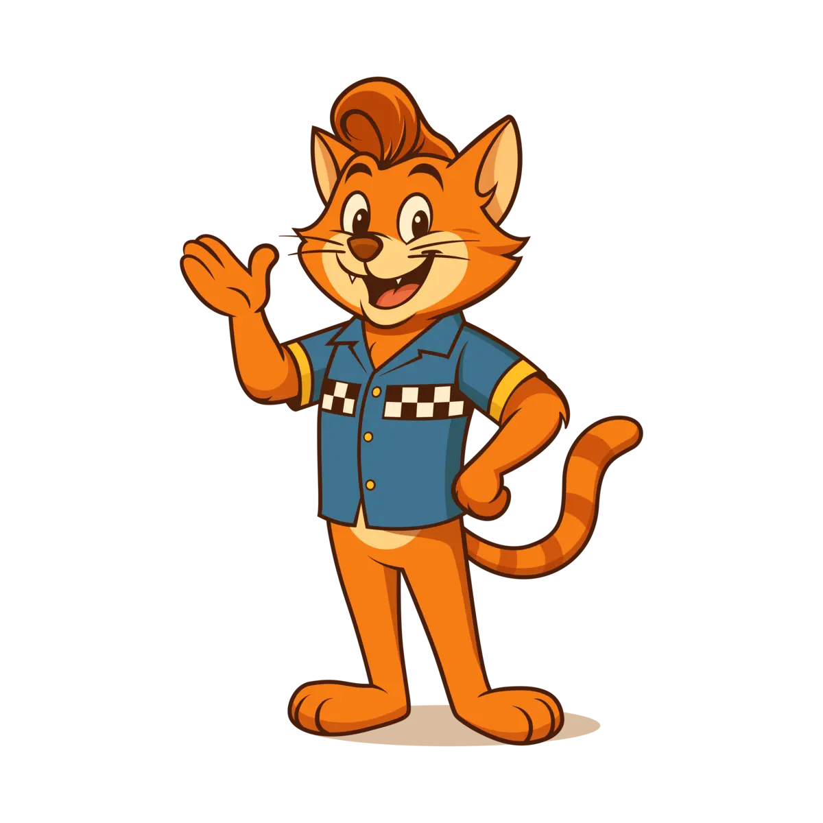 Rusty the Cat character developed as the Incredible Food and Fun host of fun