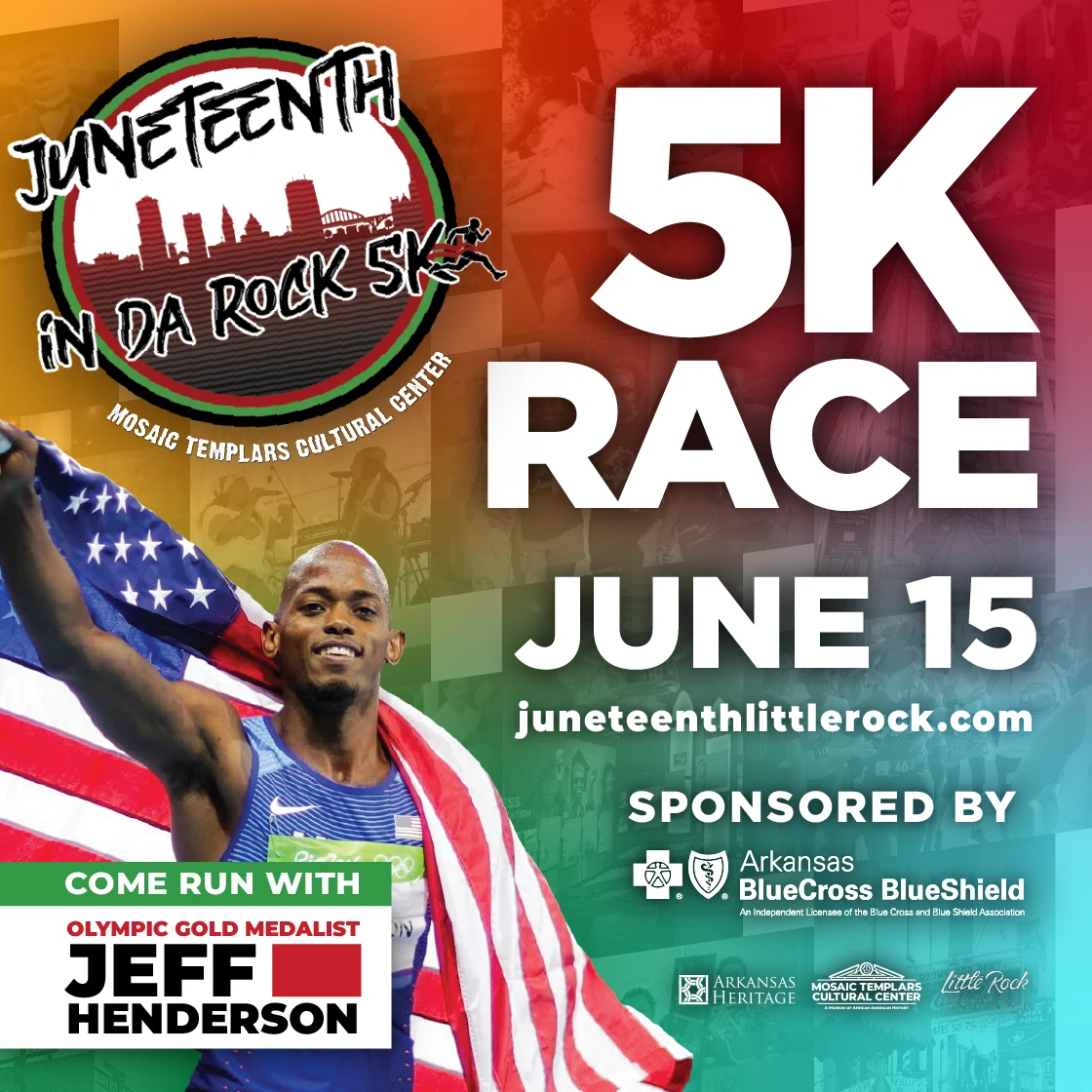 Juneteenth in Da Rock 2024 5K race campaign graphic