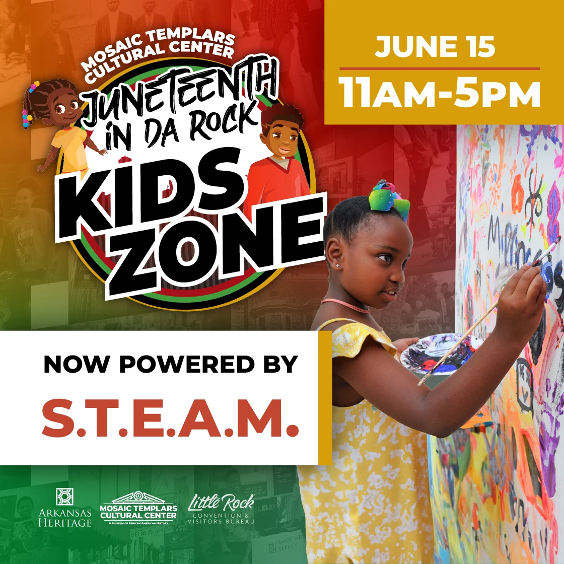 Juneteenth in Da Rock Kids Zone promotional graphic