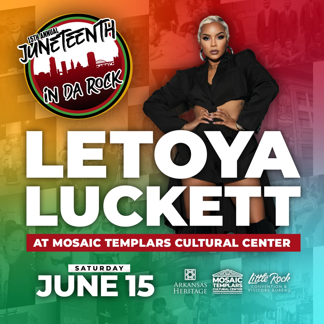 LeToya Luckett Juneteenth in Da Rock 2024 social graphic
