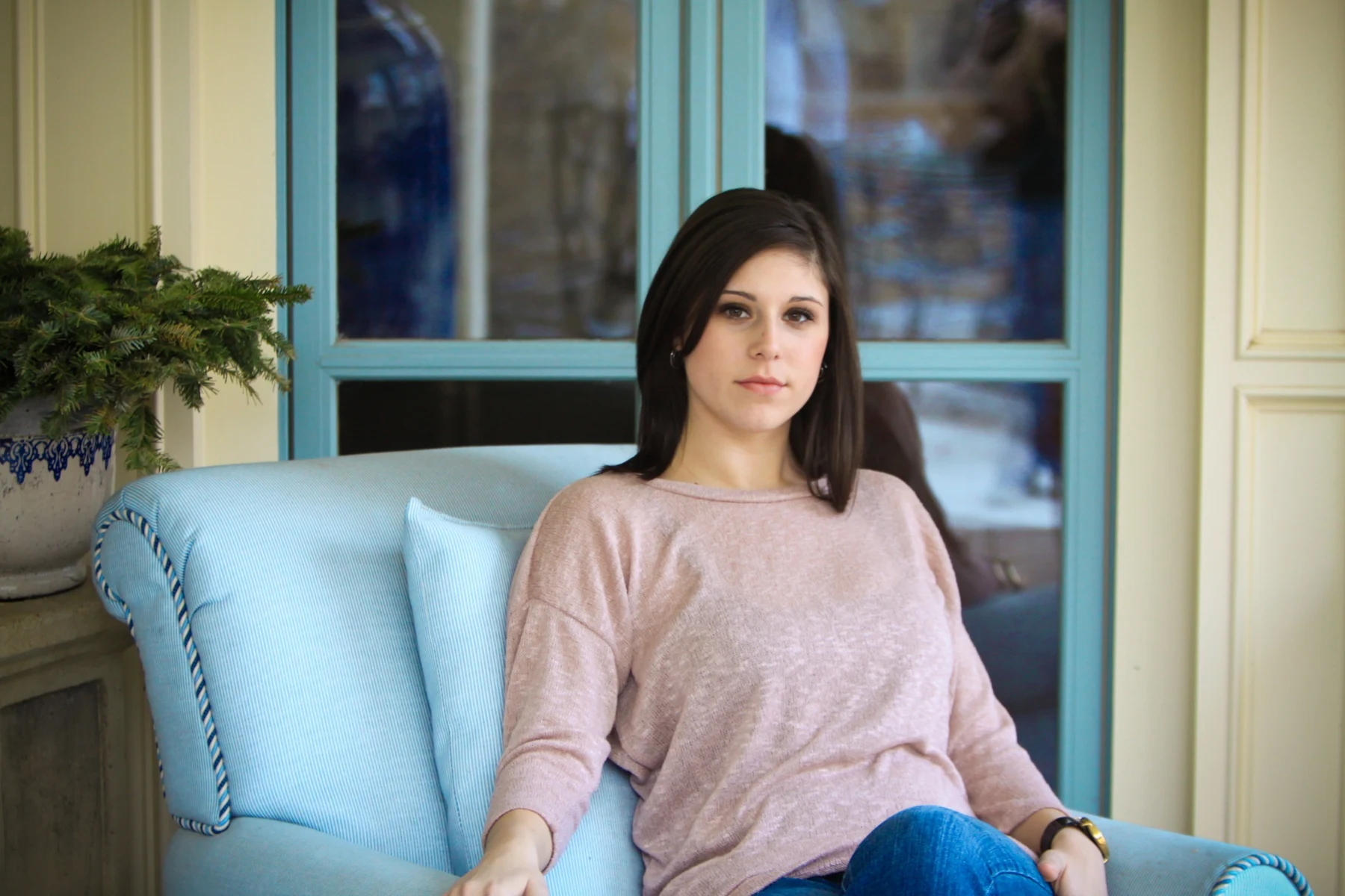 Three versions of the same close portrait demonstrating stages of photo retouching