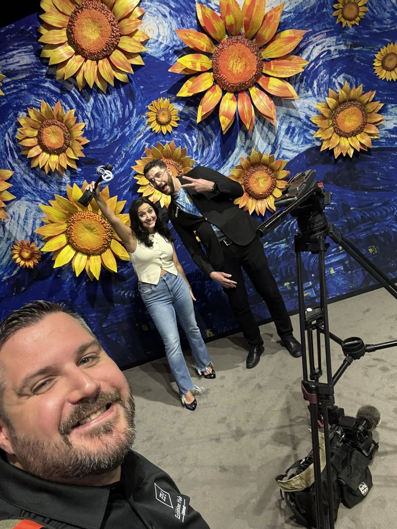 Ryan Tiffin during media activity at the Van Gogh immersive experience